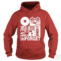 Never Forget Cassette Tape Disk Floppy Hoodie
