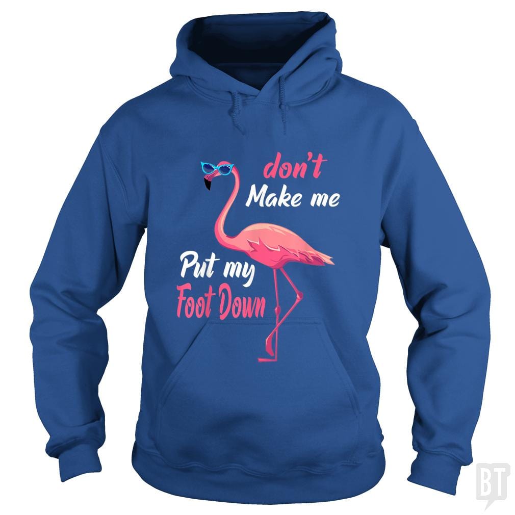 Pink Flamingo Don't Make Me Put My Foot Down Hoodie