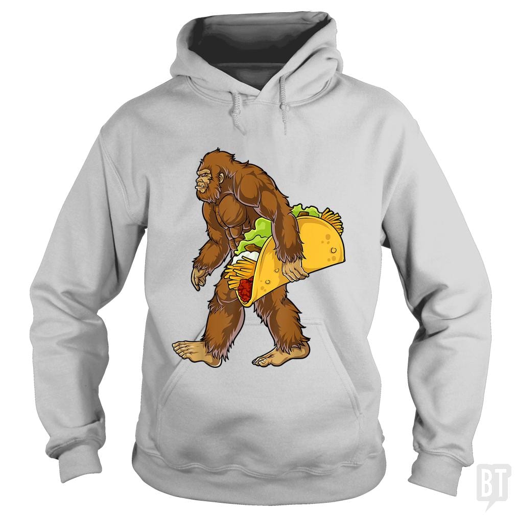 Bigfoot Carrying Taco Hoodie