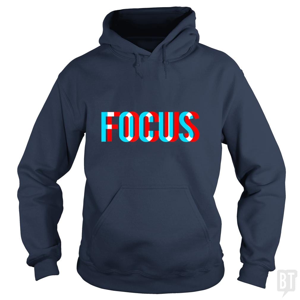 Focus- Optical Illusion Trippy Motivational Hoodie