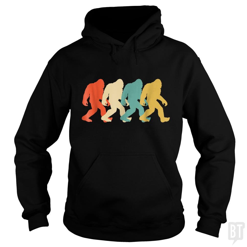 Bigfoot Silhouette Retro Hoodie