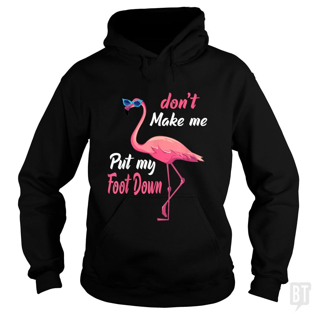 Pink Flamingo Don't Make Me Put My Foot Down Hoodie