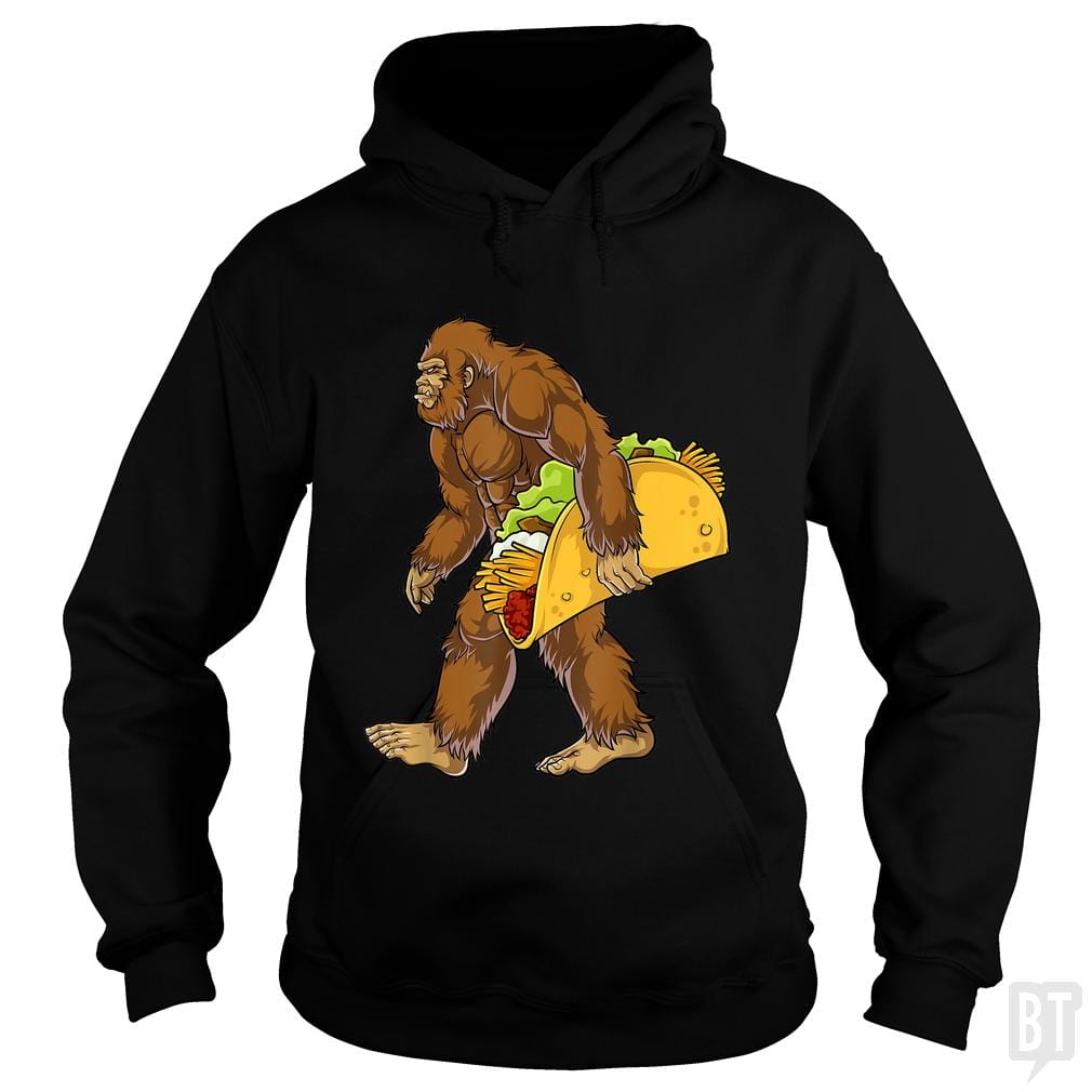 Bigfoot Carrying Taco Hoodie