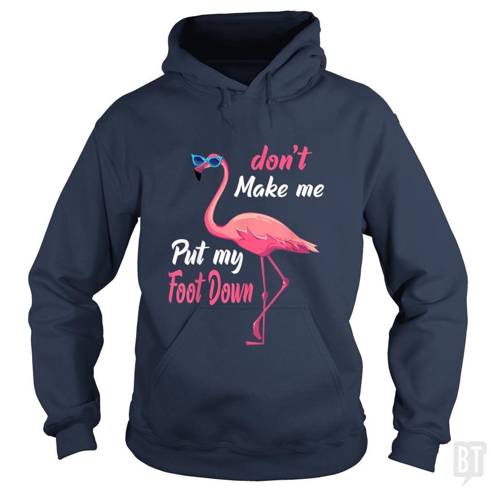 Pink Flamingo Don't Make Me Put My Foot Down Hoodie