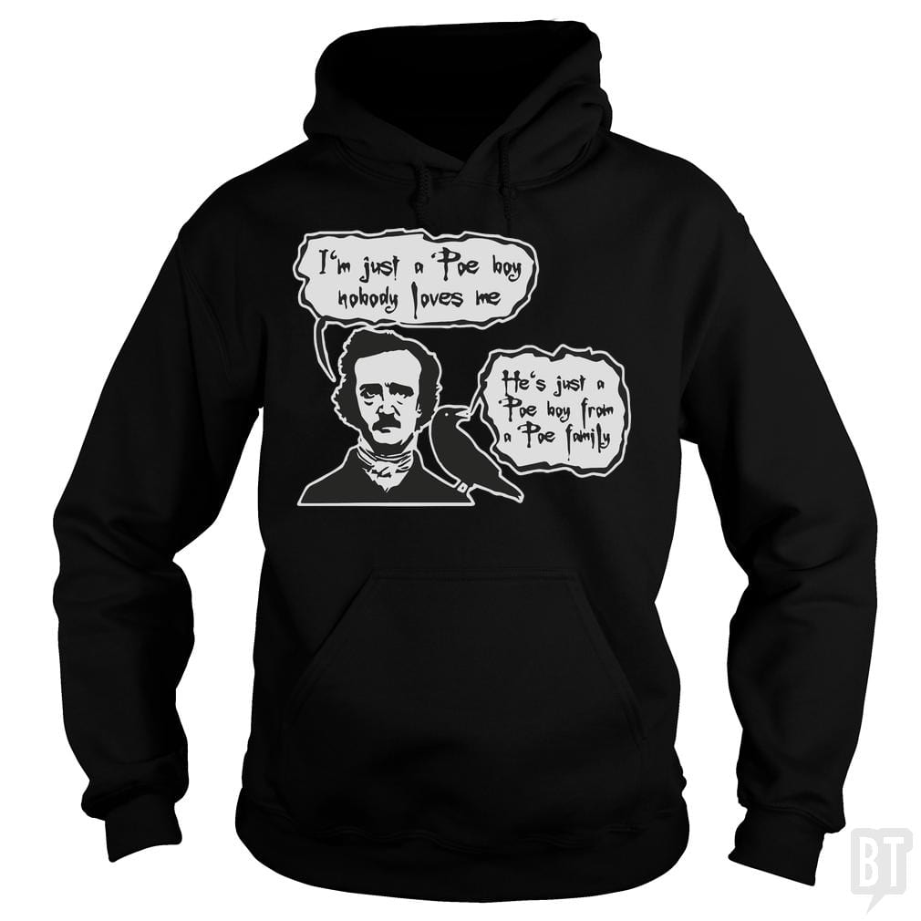 Bohemian Poe, Edgar Allan Poe, Raven Hoodie
