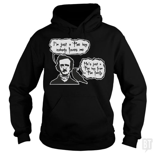 Bohemian Poe, Edgar Allan Poe, Raven Hoodie