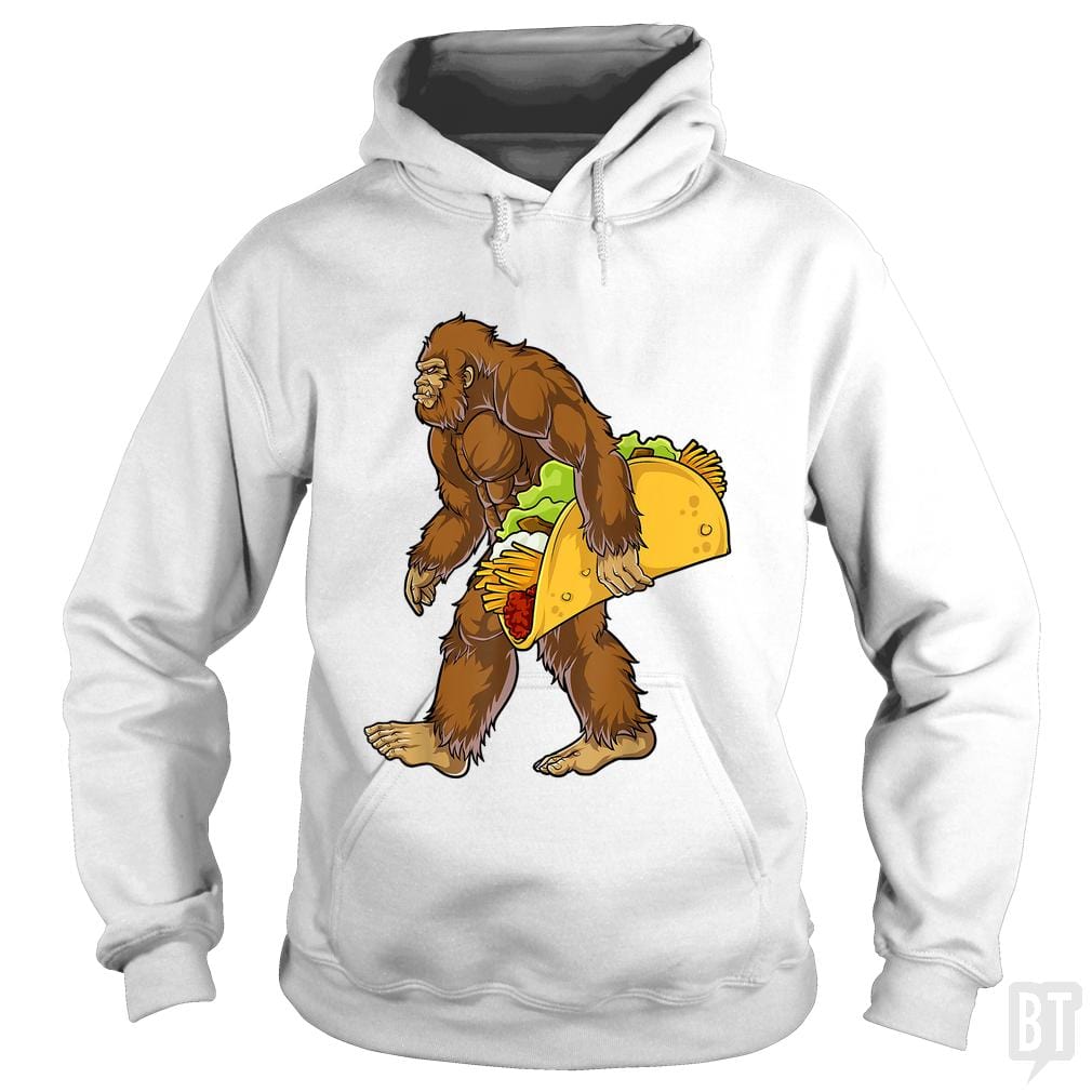 Bigfoot Carrying Taco Hoodie
