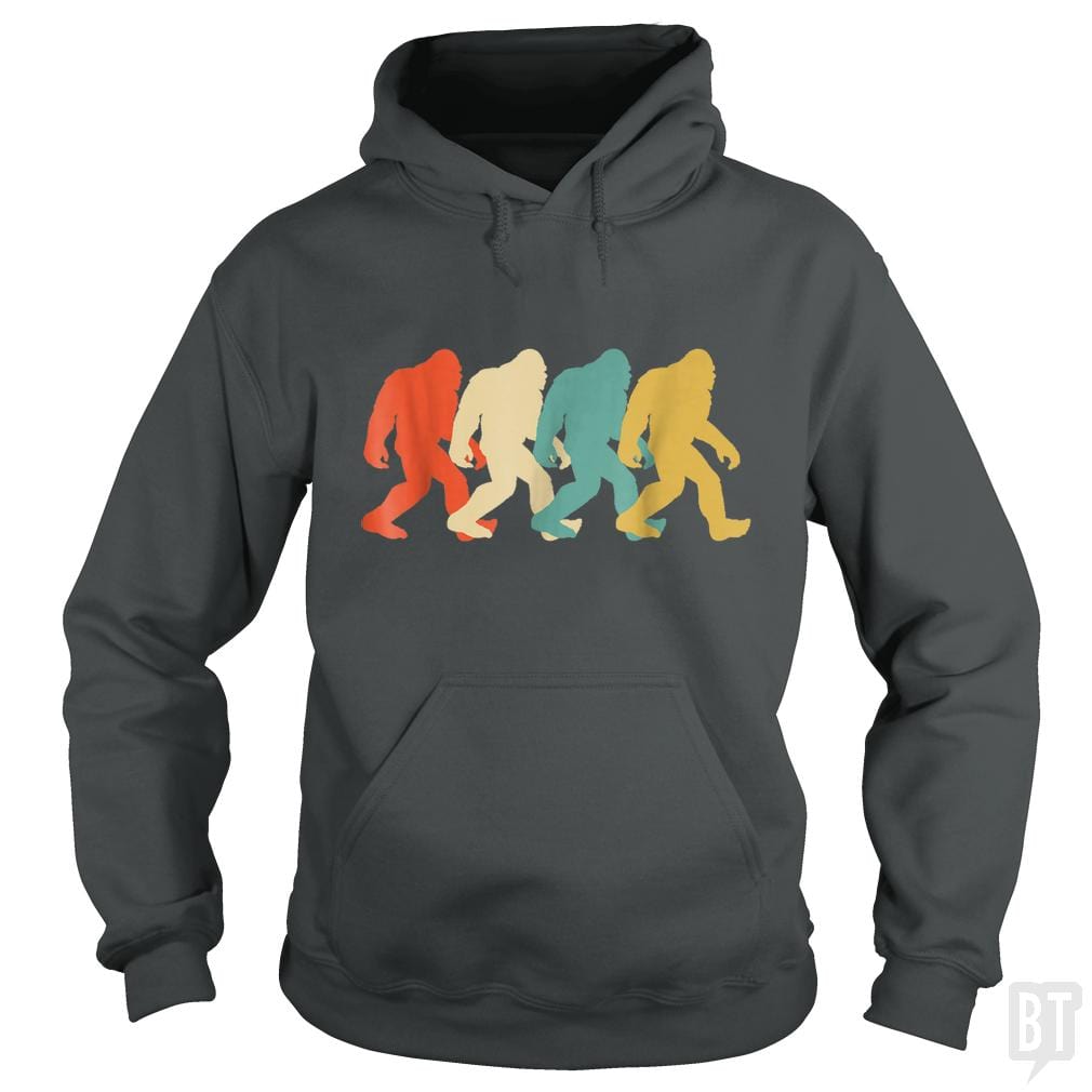 Bigfoot Silhouette Retro Hoodie