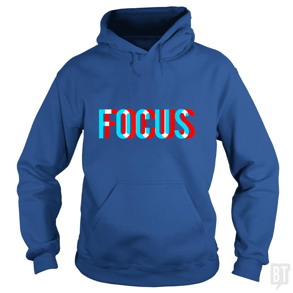 Focus- Optical Illusion Trippy Motivational Hoodie