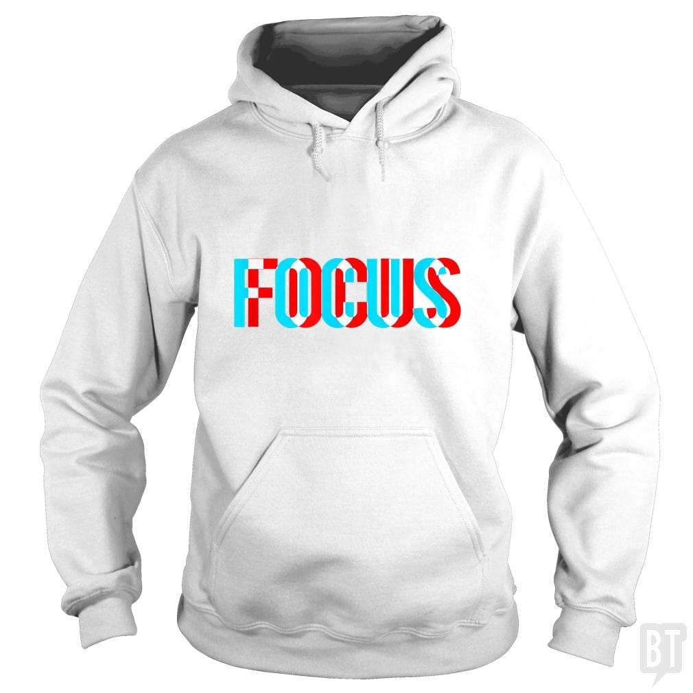 Focus- Optical Illusion Trippy Motivational Hoodie