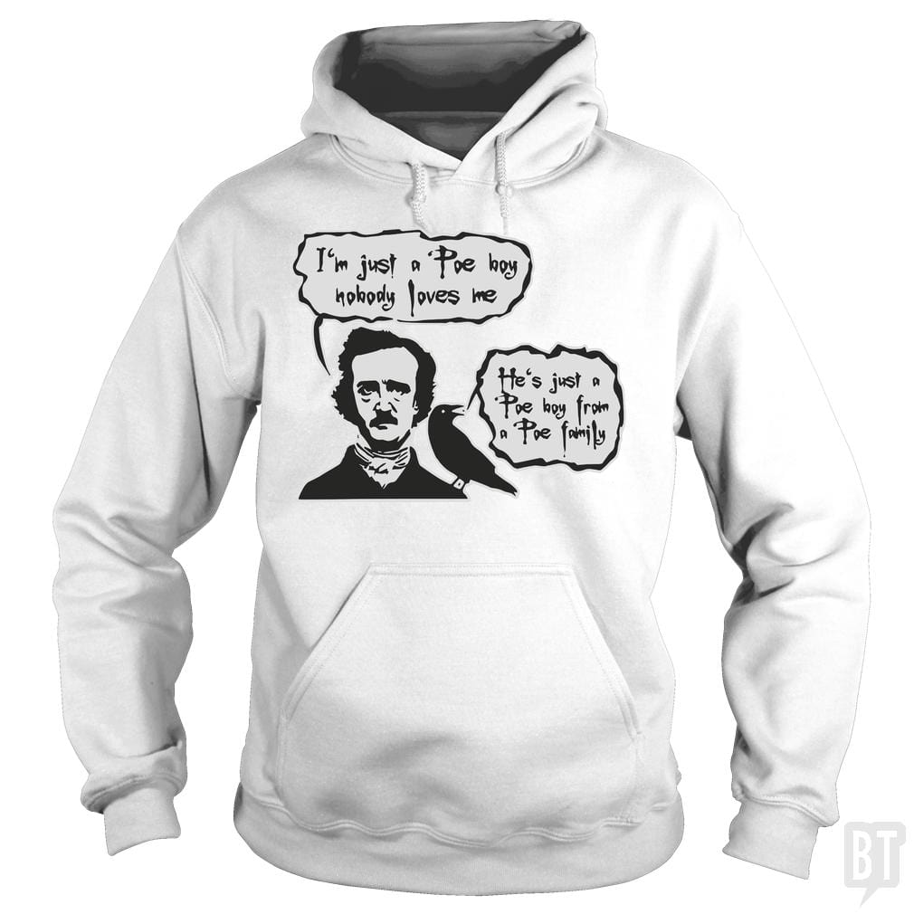 Bohemian Poe, Edgar Allan Poe, Raven Hoodie