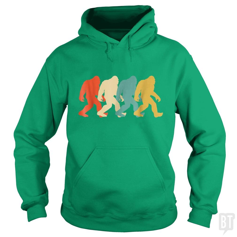 Bigfoot Silhouette Retro Hoodie