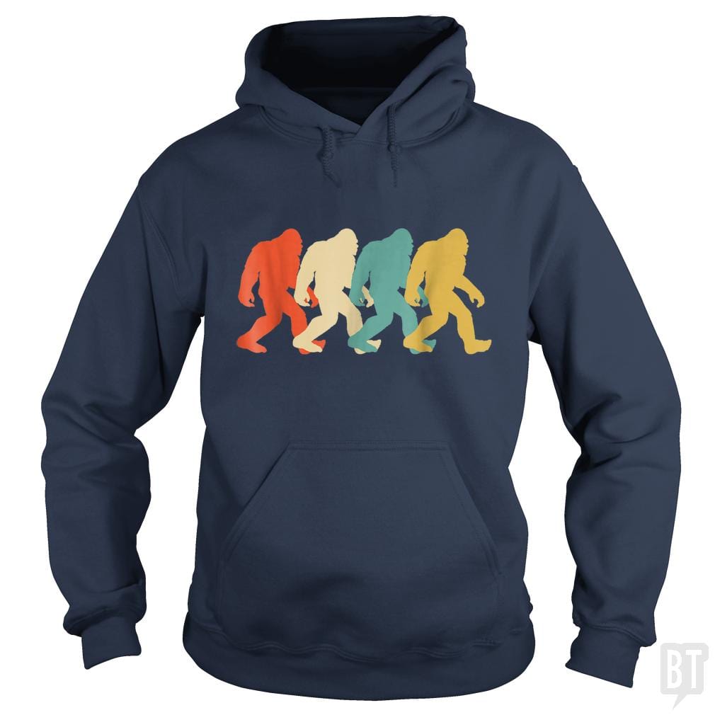 Bigfoot Silhouette Retro Hoodie