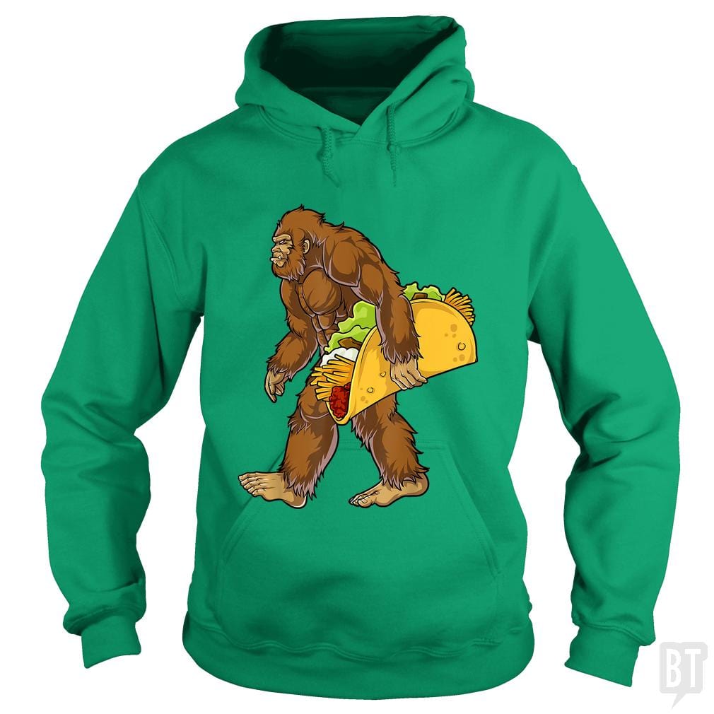 Bigfoot Carrying Taco Hoodie