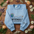 Artemis II Mission Crewneck, NASA Moon Orbit Diagram Embroidered Sweatshirt