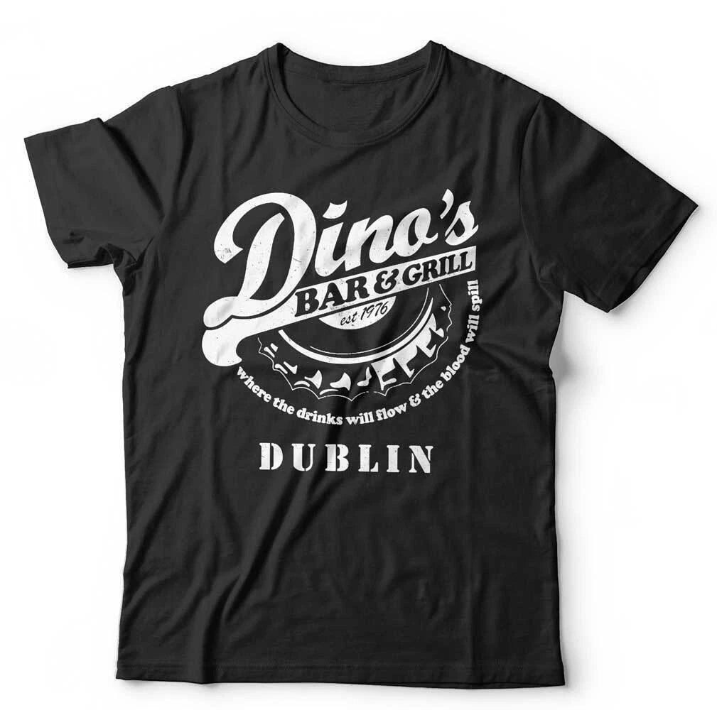 Dinos Bar And Grill Unisex TShirt Large Fit 3-5XL Thin Lizzy Music Lynott Irish