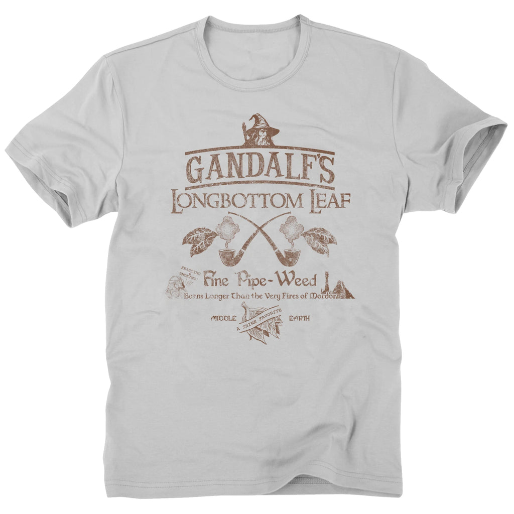 Longbottom Leaf Tobacco Gandalf Pipe Weed LOTR The Hobbit Frodo Baggins T Shirt