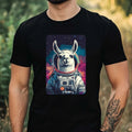 Mens Llama Astronaut Print Cotton T-Shirt Size XS to 5XL