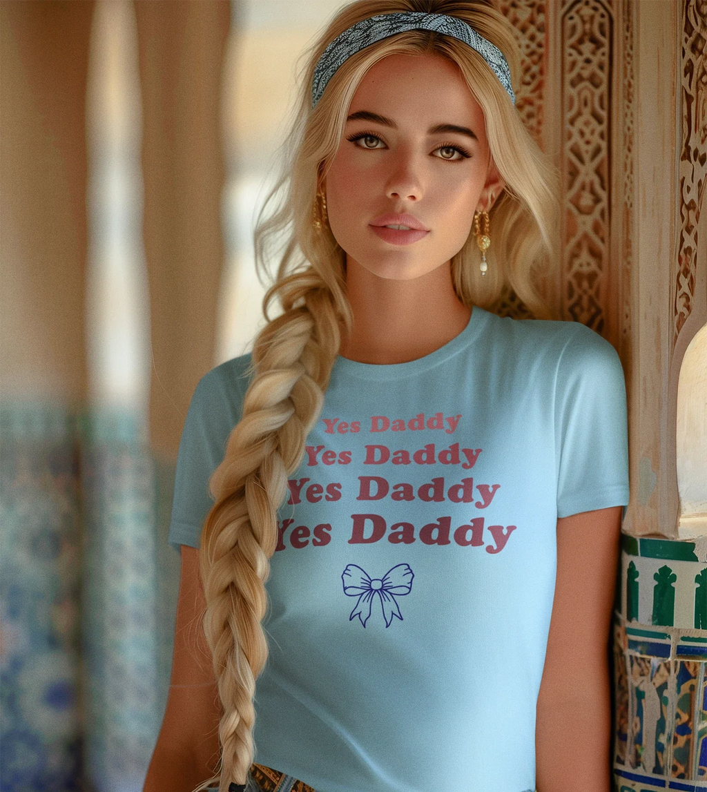Yes Daddy Adult Princess Submissive T-Shirt for Grownups Playtime.