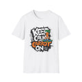 CARROT FUNNY FOOD PUN T-SHIRT MINIMALIST DESIGN VEGETARIAN GILDAN UNISEX WHITE