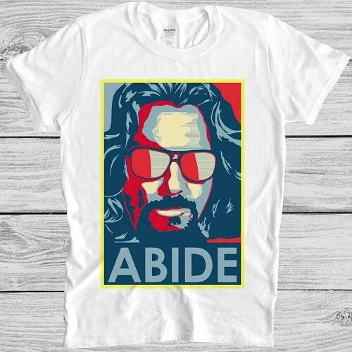 The Big Lebowski T Shirt The Dude Abide Funny Movie Cool Gift Tee M128
