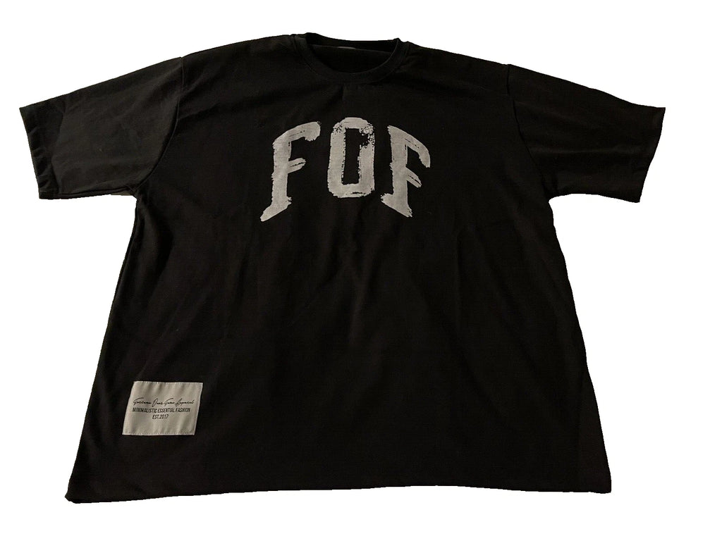 Fourtune Over Fame "FOF" Black Men's XL T-Shirt Minimalistic Essential Fashion