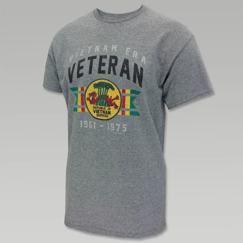 Vietnam Era Veteran 1961-1975 Vintage Graphite Gray Tee new T'shirt