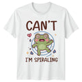 Cant Im Spiraling T-Shirt Cute Frog Anxiety Humor