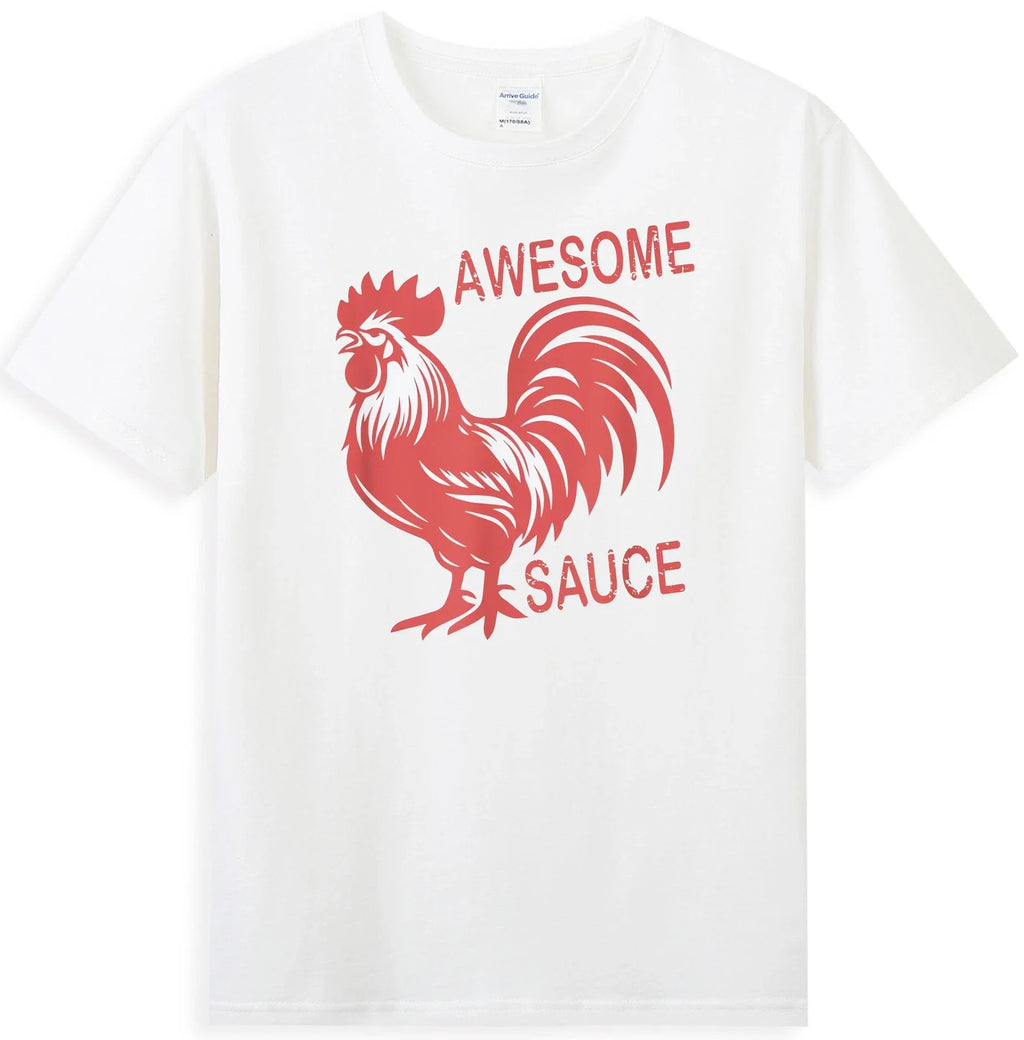 Awesome Sauce With Picture Of Rooster Men's T-Shirt