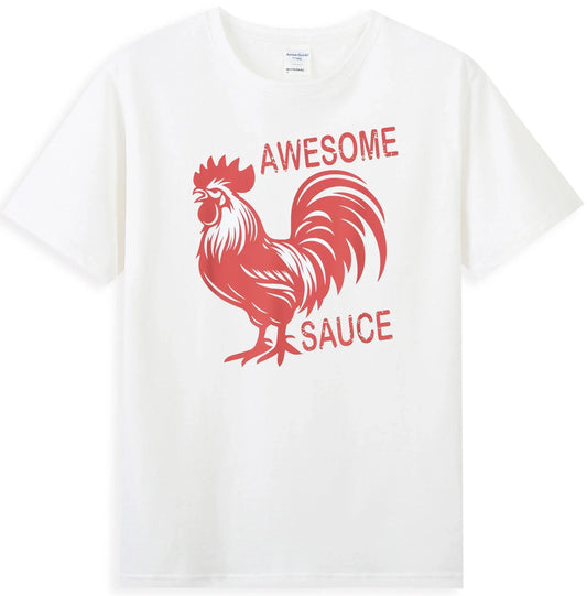 Awesome Sauce With Picture Of Rooster Men's T-Shirt