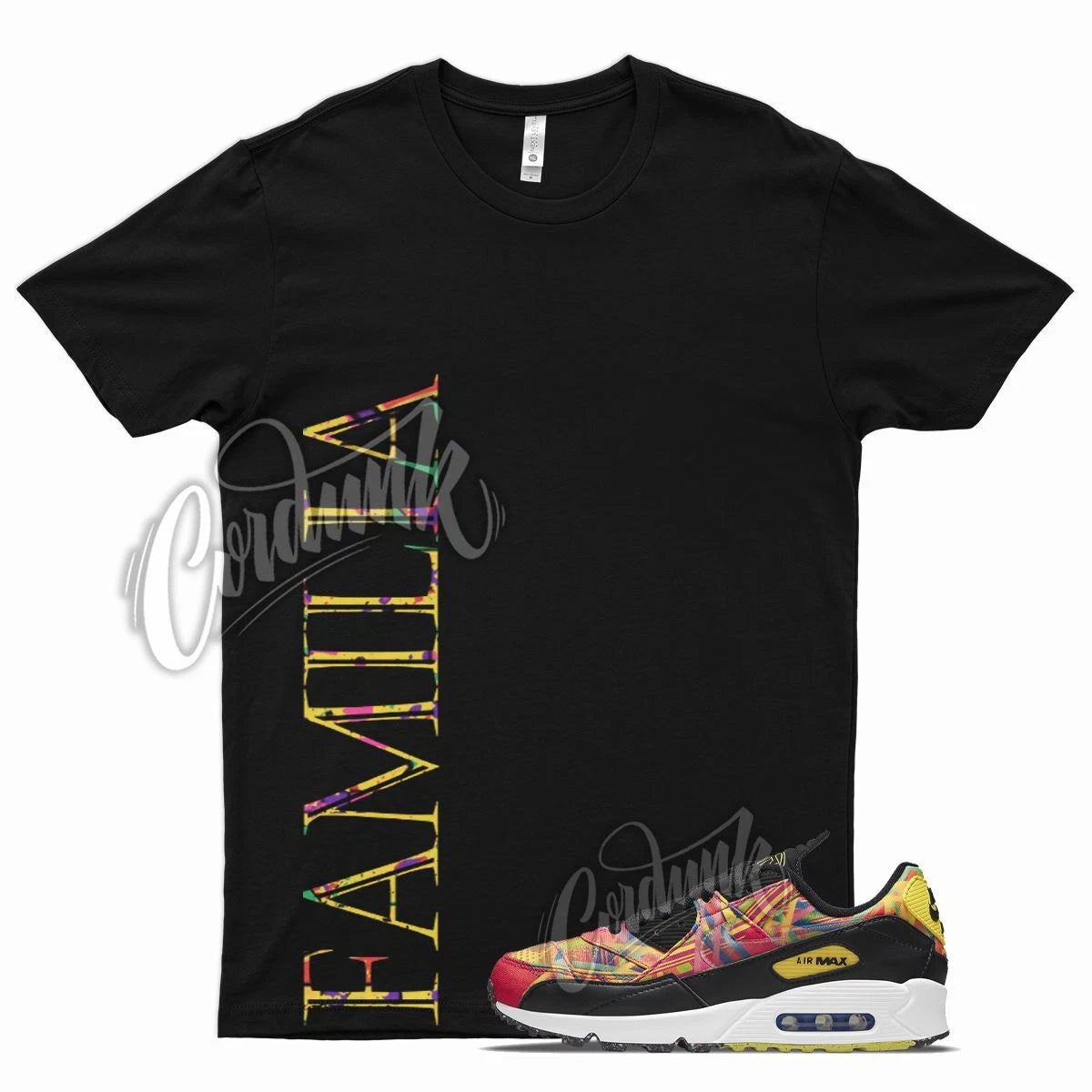 Black FAMILIA T Shirt for N Air Max 90 Familia Multi Yellow Latin America