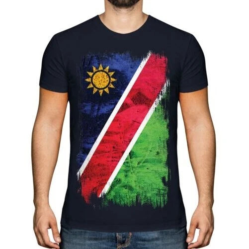 NAMIBIA GRUNGE FLAG MENS T-SHIRT TEE TOP NAMIBIAN SHIRT FOOTBALL JERSEY GIFT
