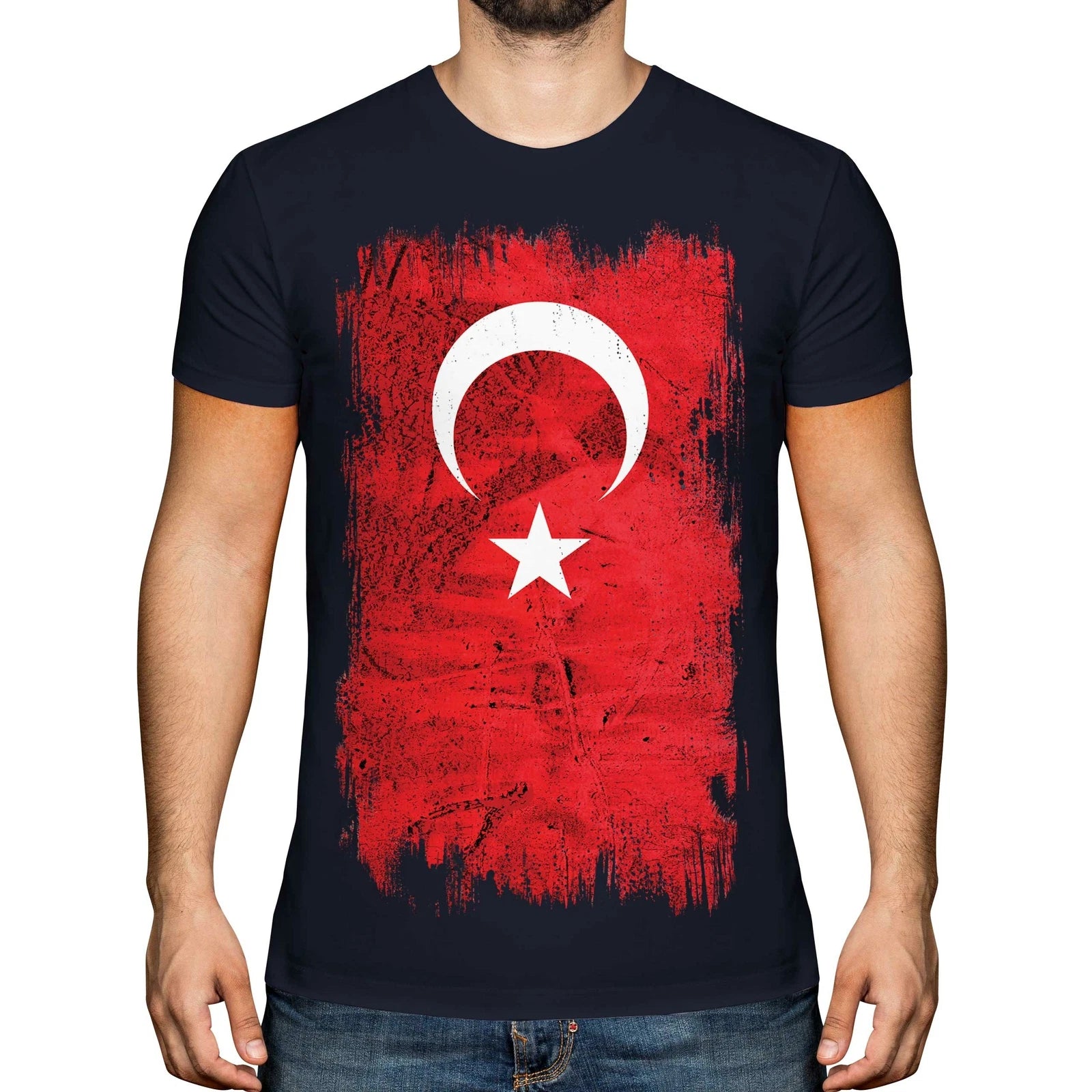 TURKEY GRUNGE FLAG MENS T-SHIRT TEE TOP TÜRKIYE FOOTBALL TURKISH GIFT SHIRT