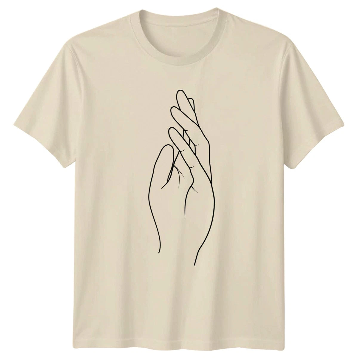 Minimalist Hand Line Drawing Aesthetic T-Shirt Outline Art Minimalist Aesthetic