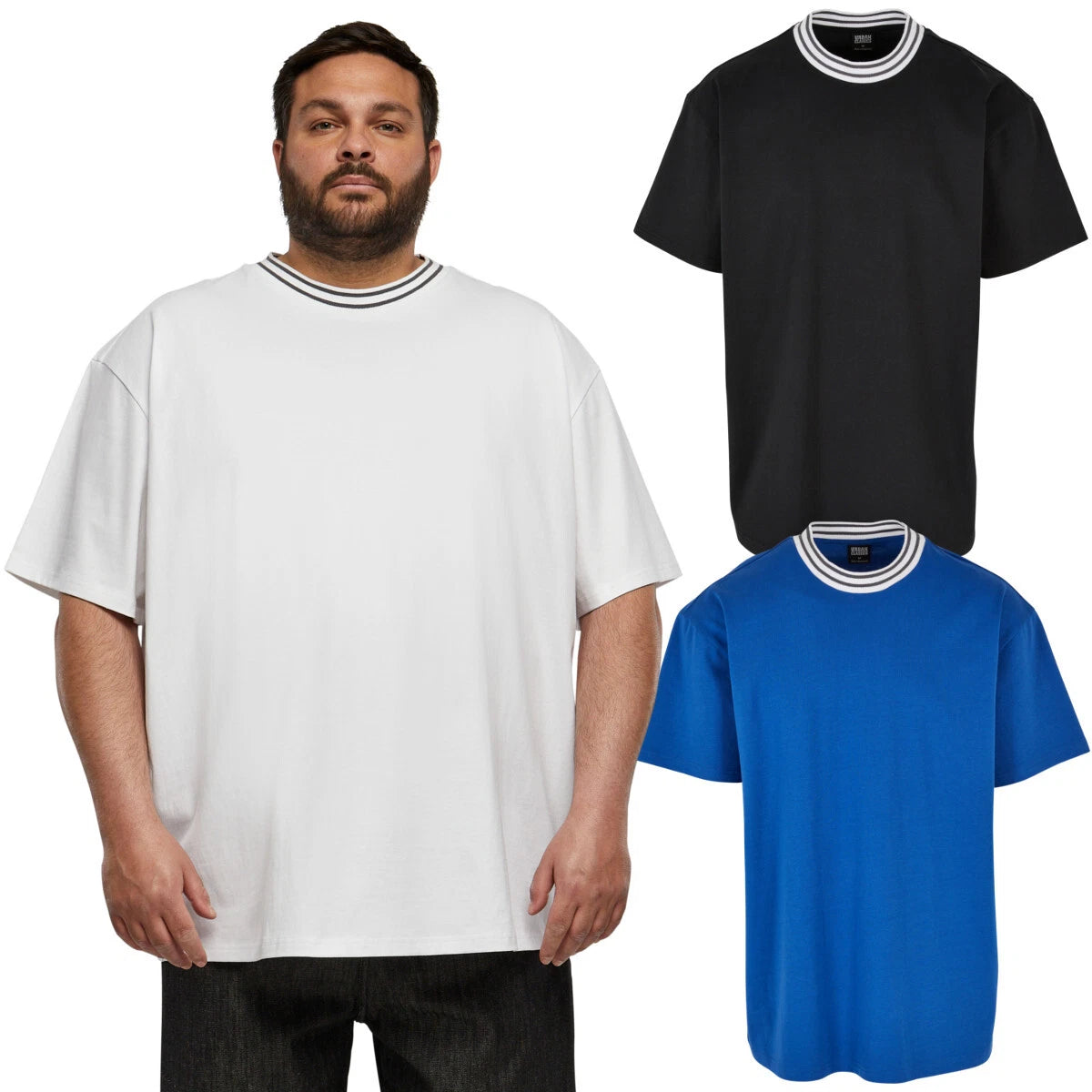 Men's T-Shirt Kicker Tee Urban Classics Cotton Sporty Ribbed Oversize