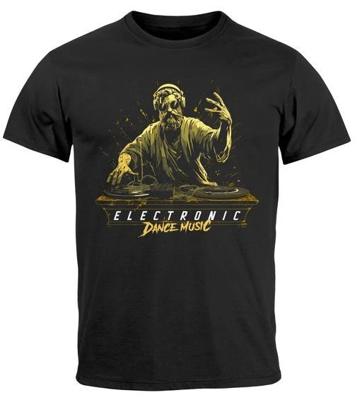 Men's T-Shirt Eletronic Dance Music MichelangeloTechno DJ Fashion Street Style