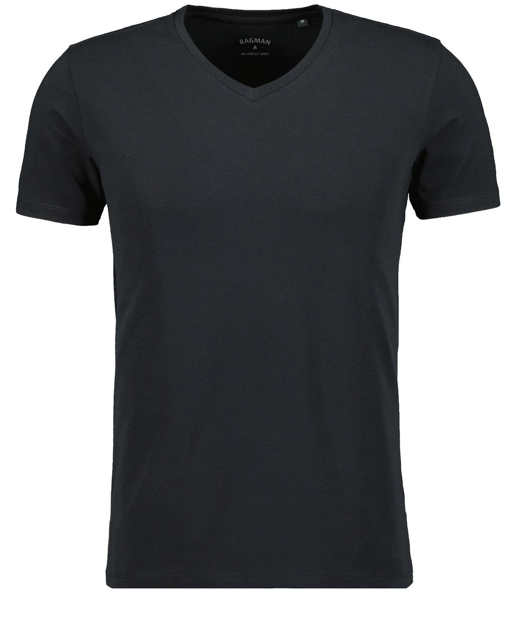 RAGMAN Men's T-Shirt V-Neck Plain, Body Fit NEW