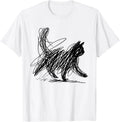 Minimalist cat Art T-Shirt unisex T-Shirt