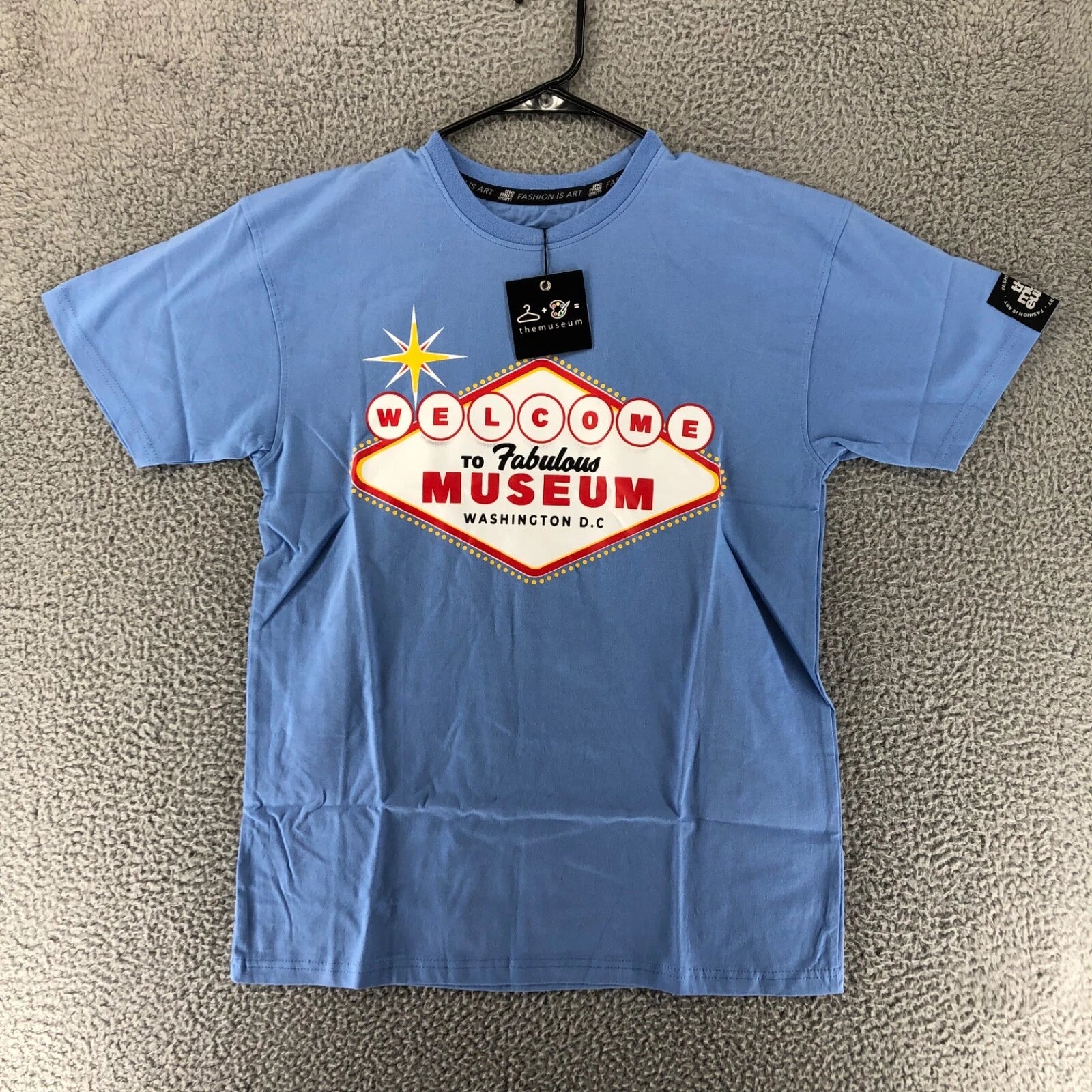 The Museum Fashion Is Art Washington D.C Blue Shirt Men's Size XL