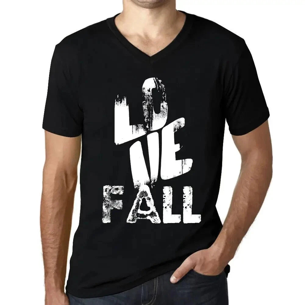 Men's Graphic T-Shirt V Neck Love Fall Eco-Friendly Limited Edition Short Sleeve
