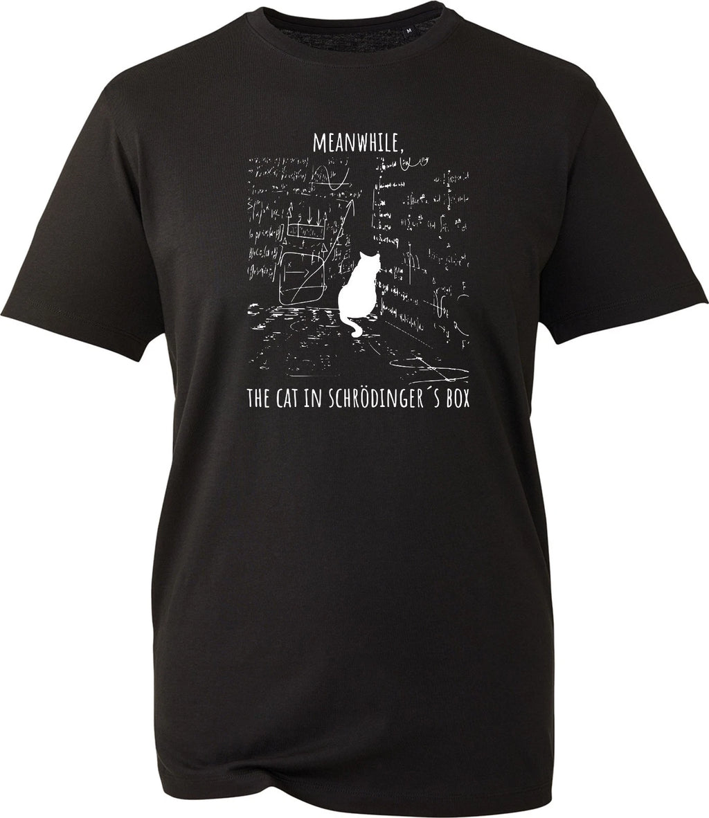 Schrodingers Cat Escape Plan T-Shirt Funny Physics Teacher Science Nerd Gift Tee