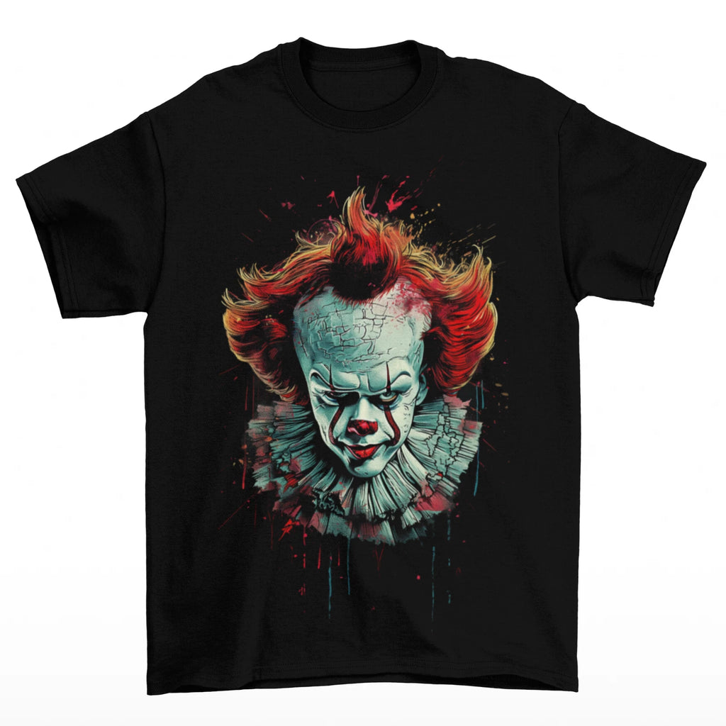 Pennywise IT T-Shirt Unisex Funny Horror Cotton Scary Adult Clown Halloween Fall