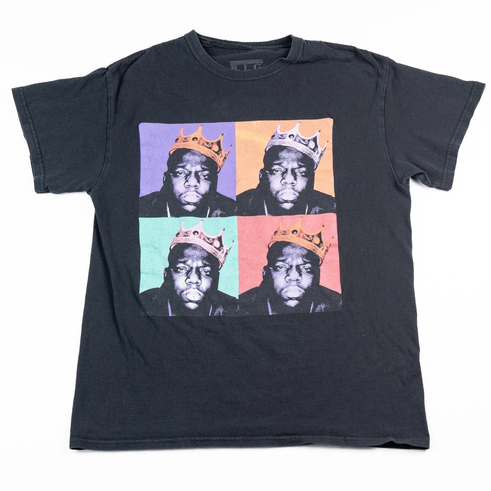 Notorious B.I.G. Pop Art Graphic T-Shirt Men’s Medium Black Rap Tee