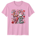 Cute Cartoon Goose In Love Heart Womens T-Shirt Kawaii Doodle Valentines