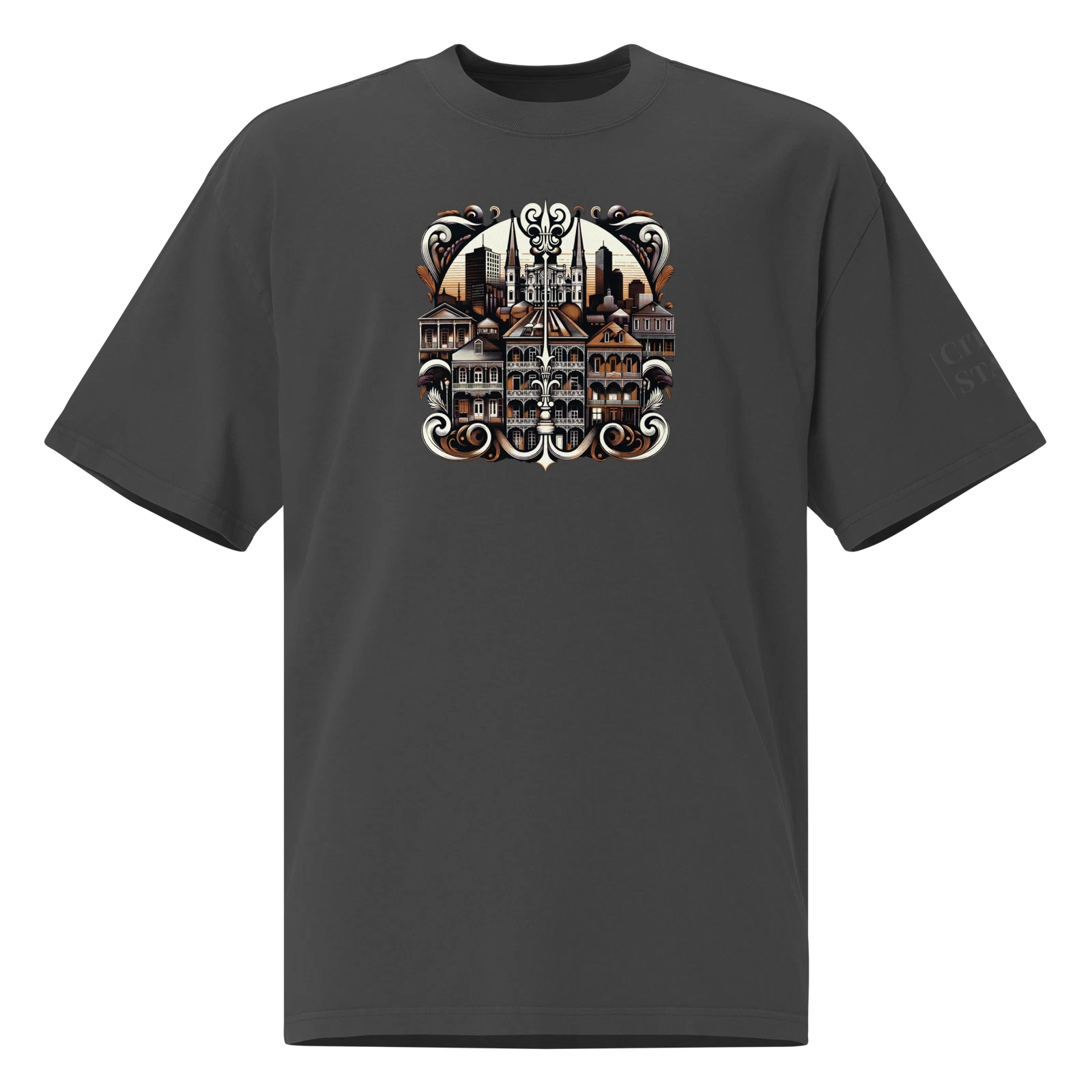 Oversized faded t-shirt (LOUISIANA)
