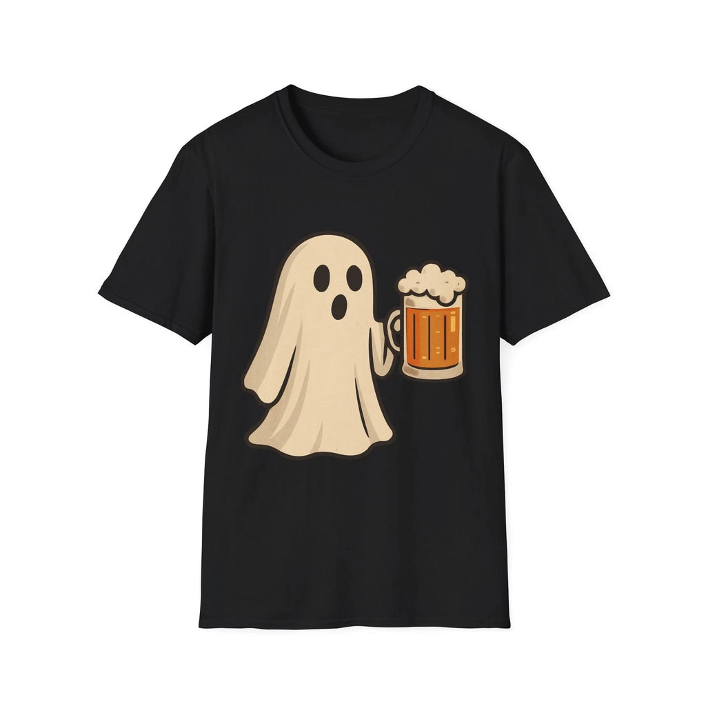 Ghostly Cheers T-Shirt: Halloween Party Shirt, Funny Unisex Tee, Beer