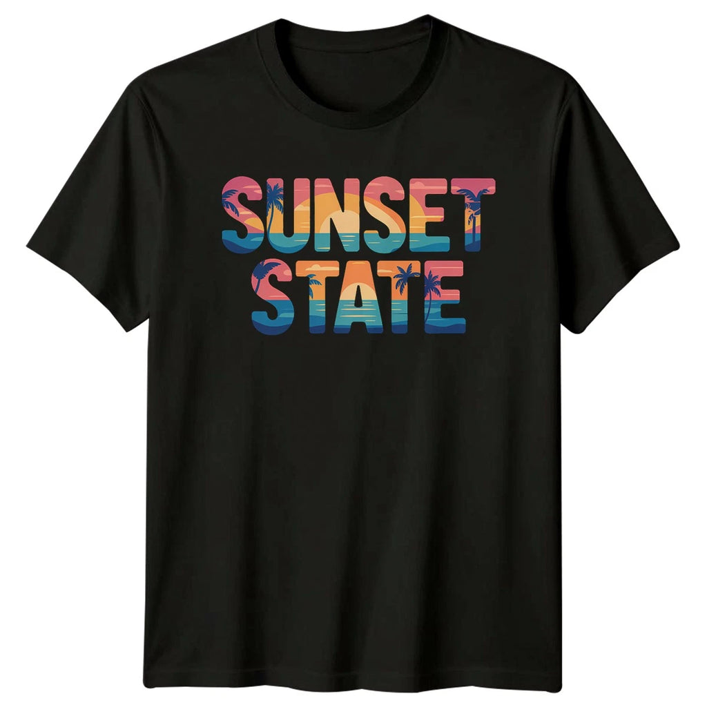 Sunset State Tropical Aesthetic T-Shirt Beach Vacation Summer Vacation
