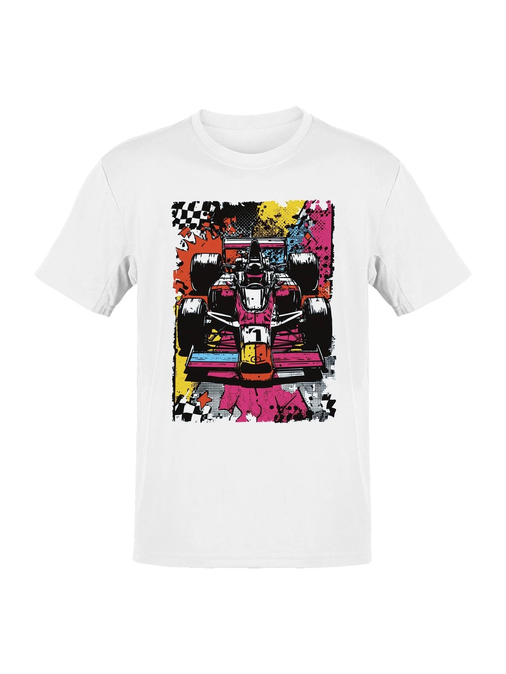 Retro Pop Art Formula Race Car Men's T-shirt