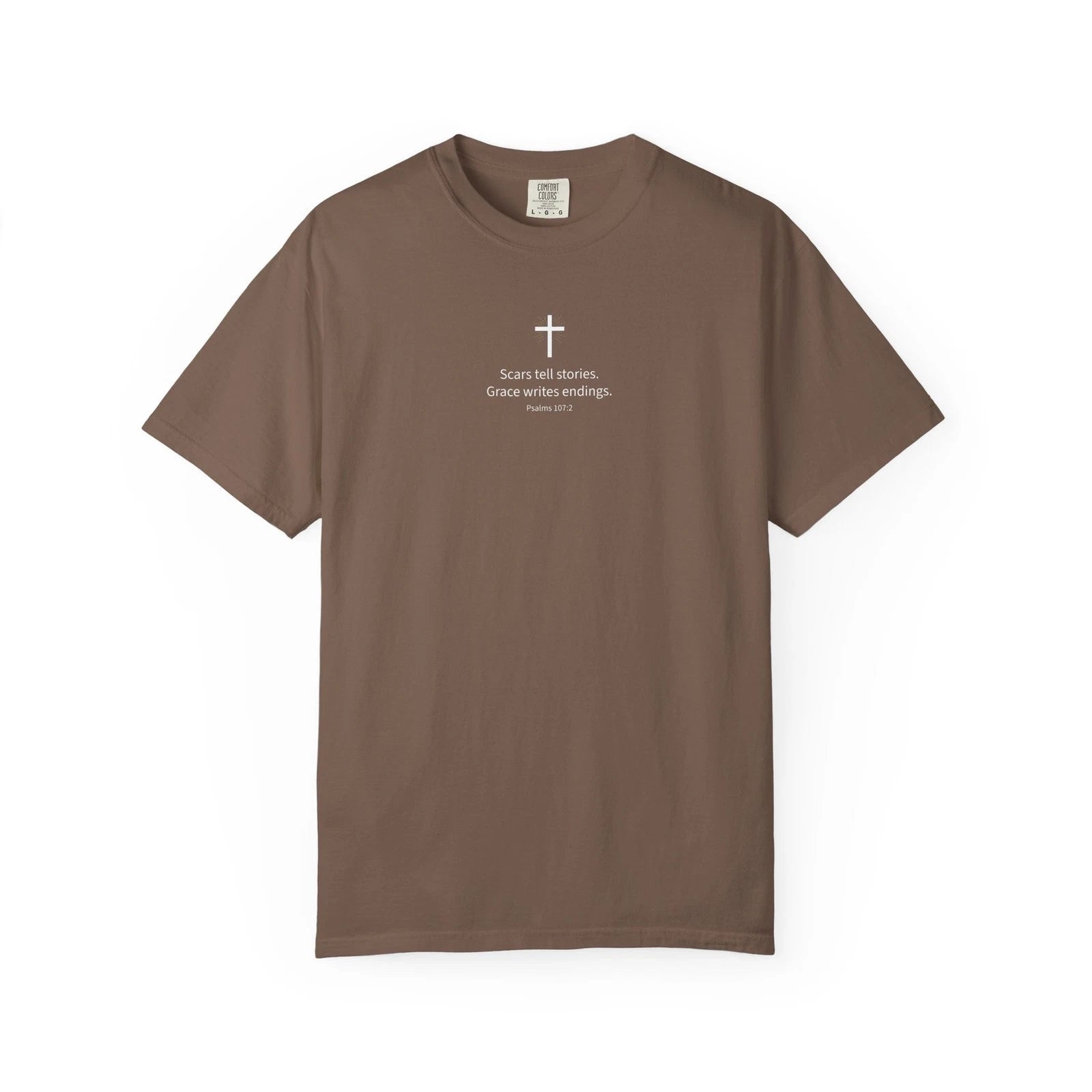 Faith-Inspired Minimalist Garment-Dyed T-Shirt, Christian T-Shirt, Casual, Faith