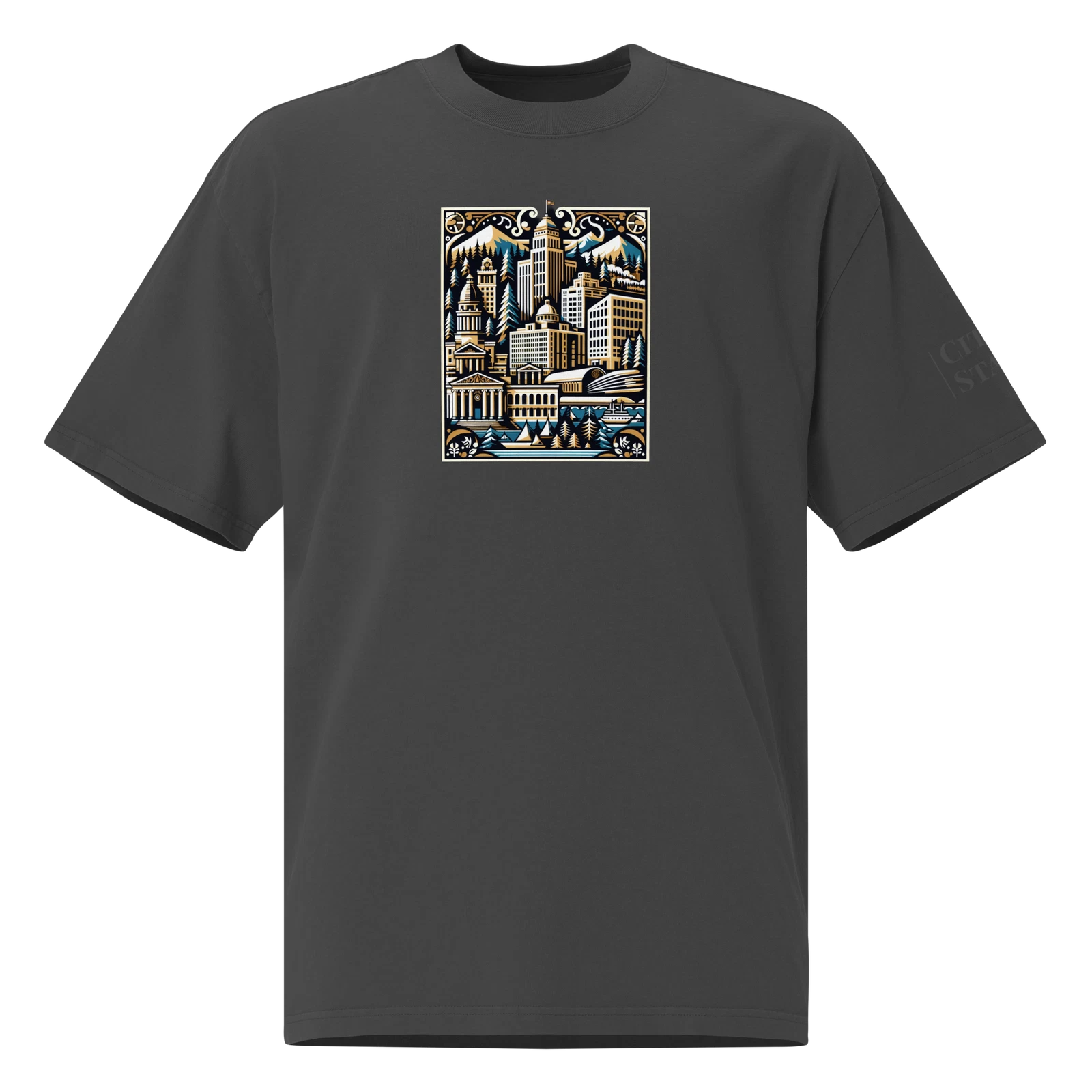 Oversized faded t-shirt (WASHINGTON)